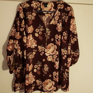 3/4 sleeve floral top